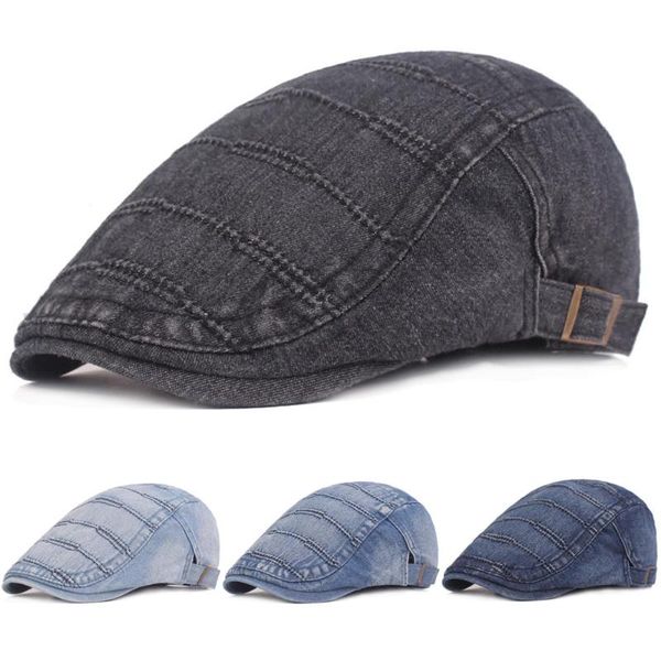 women's denim caps summer casual berets hats newsboy driving golf adjustable cap hatcs0399, Blue;gray
women's denim caps summer casual berets hats newsboy driving golf adjustable cap hatcs0399, Blue;gray
