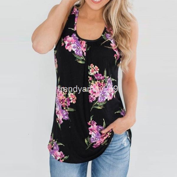 women's t-shirt summer women's fashion trend printed u-neck sleeveless t-shirt vest, White
women's t-shirt summer women's fashion trend printed u-neck sleeveless t-shirt vest, White