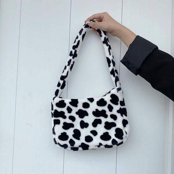 cow print baguette bag womens fashion 2020 women's single shoulder bag design plush handbag milk underarm pack fluffy tote bags
cow print baguette bag womens fashion 2020 women's single shoulder bag design plush handbag milk underarm pack fluffy tote bags