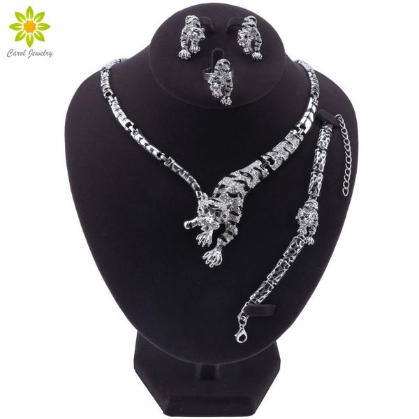 leopard panther animal jewelry set enamel crystal rhinestone necklace earrings bracelet ring set for women party jewelry, Silver
leopard panther animal jewelry set enamel crystal rhinestone necklace earrings bracelet ring set for women party jewelry, Silver