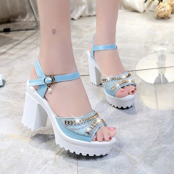 2021 summer new rhinestone fish mouth shoes thick bottom sponge cake platform high heel thick with sandals women zapatos mujer #zt4c, Black
2021 summer new rhinestone fish mouth shoes thick bottom sponge cake platform high heel thick with sandals women zapatos mujer #zt4c, Black