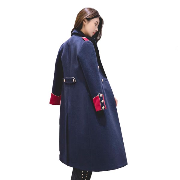 2021 new female winter wool long double breasted military style trench fashion streetwear coat mujer femme maha, Black
2021 new female winter wool long double breasted military style trench fashion streetwear coat mujer femme maha, Black