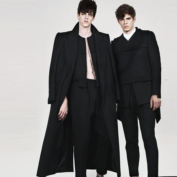 men's wool & blends youth coat jacket autumn and winter street style fashionista single-breasted long woolen cloak, Black
men's wool & blends youth coat jacket autumn and winter street style fashionista single-breasted long woolen cloak, Black