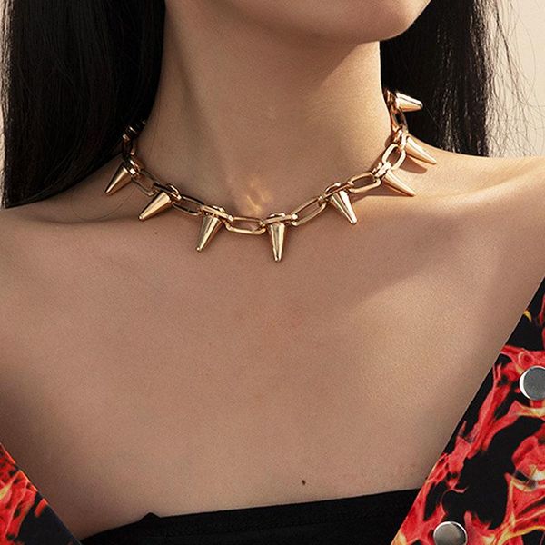 chokers punk vintage aluminium alloy rivet thick chain choker necklace for women hiphop exaggerated geometric clavicle jewelry, Golden;silver
chokers punk vintage aluminium alloy rivet thick chain choker necklace for women hiphop exaggerated geometric clavicle jewelry, Golden;silver