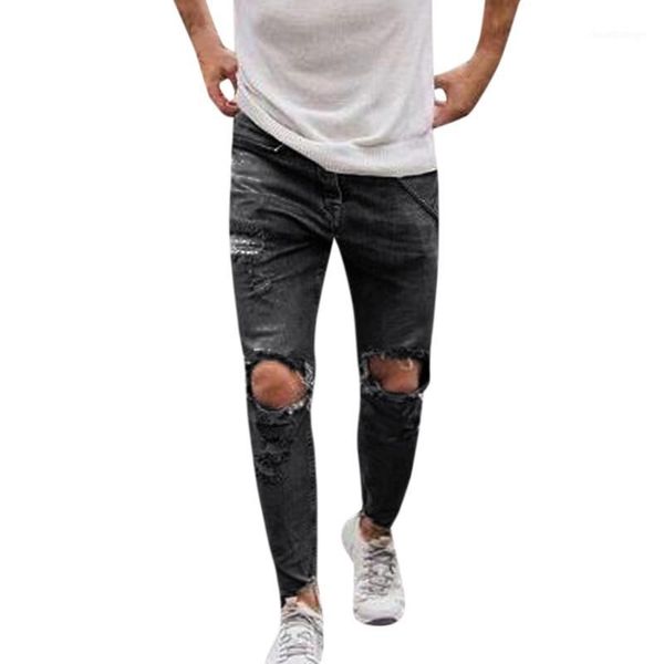 mens gray jeans skinny ripped stretch slim fit hop hop pants with holes cool designer denim cotton straight hole trouser 8.141, Blue
mens gray jeans skinny ripped stretch slim fit hop hop pants with holes cool designer denim cotton straight hole trouser 8.141, Blue