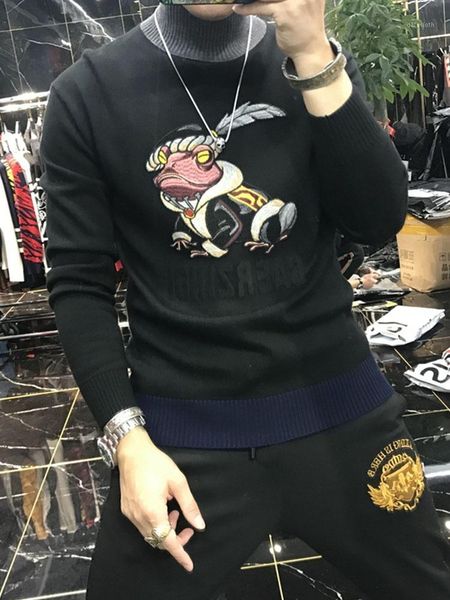 2021 winter men's casual pullover fashion personality self-cultivation style turtle neck sweater1, White;black
2021 winter men's casual pullover fashion personality self-cultivation style turtle neck sweater1, White;black