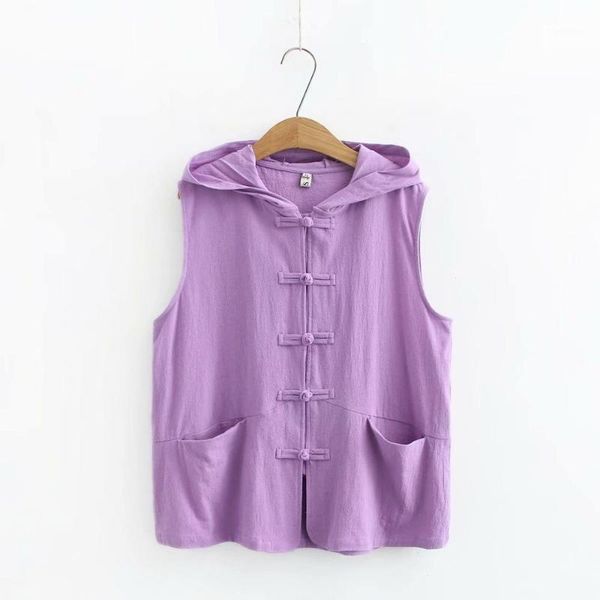 cotton solid lavender hooded women loose buckle vest tank 2020 new plus size summer casual ladies female oversize1, White
cotton solid lavender hooded women loose buckle vest tank 2020 new plus size summer casual ladies female oversize1, White