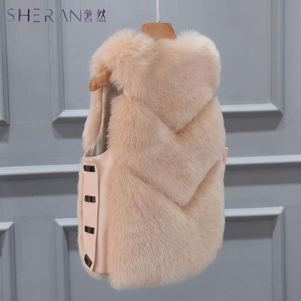 new 2020 winter women's thick warm faux fur vest fashion side buckle o-neck short fur coat for women outwear, Black
new 2020 winter women's thick warm faux fur vest fashion side buckle o-neck short fur coat for women outwear, Black
