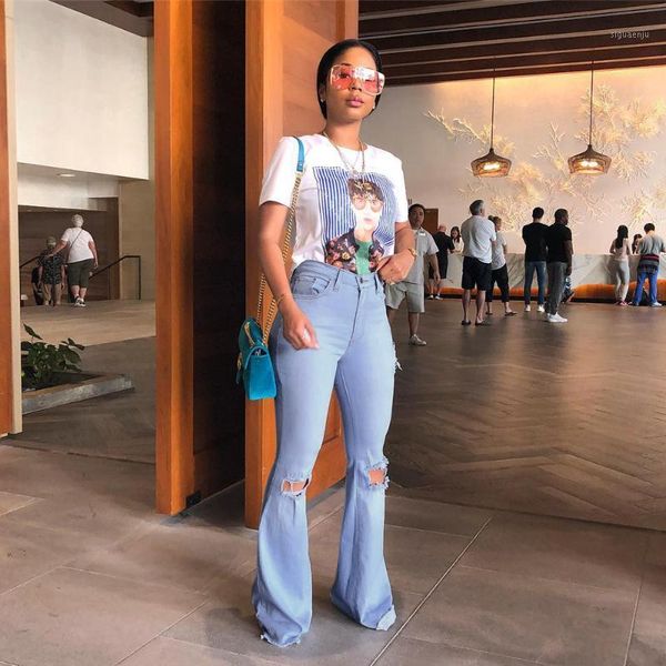 tsuretobe autumn bodycon flare ripped jeans women elastic high waist wide leg pants retro white jeans bell-bottoms female1, Blue
tsuretobe autumn bodycon flare ripped jeans women elastic high waist wide leg pants retro white jeans bell-bottoms female1, Blue