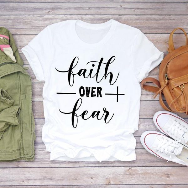 women t-shirts faith fear letter clothing girl 90s short sleeve print lady womens graphic t shirt female tee t-shirt, White
women t-shirts faith fear letter clothing girl 90s short sleeve print lady womens graphic t shirt female tee t-shirt, White
