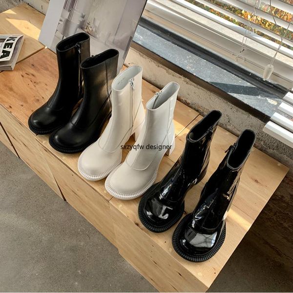 boots patent leather matte round toe thick square heel women short tube autumn winter retro comfortable shoes, Black
boots patent leather matte round toe thick square heel women short tube autumn winter retro comfortable shoes, Black