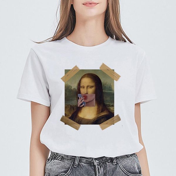new mona lisa t shirt women lovely cool aesthetic t-shirt vogue retro tshirt funny graphic vestidos harajuku top, White
new mona lisa t shirt women lovely cool aesthetic t-shirt vogue retro tshirt funny graphic vestidos harajuku top, White