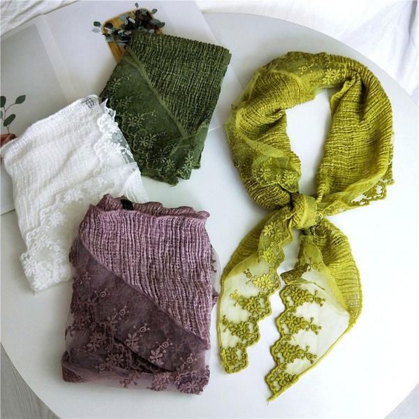 scarves 2021 elegant women solid color lace flower cotton triangle neck collar scarf stole pouncho foulard femme ladies neckerchief, Blue;gray
scarves 2021 elegant women solid color lace flower cotton triangle neck collar scarf stole pouncho foulard femme ladies neckerchief, Blue;gray