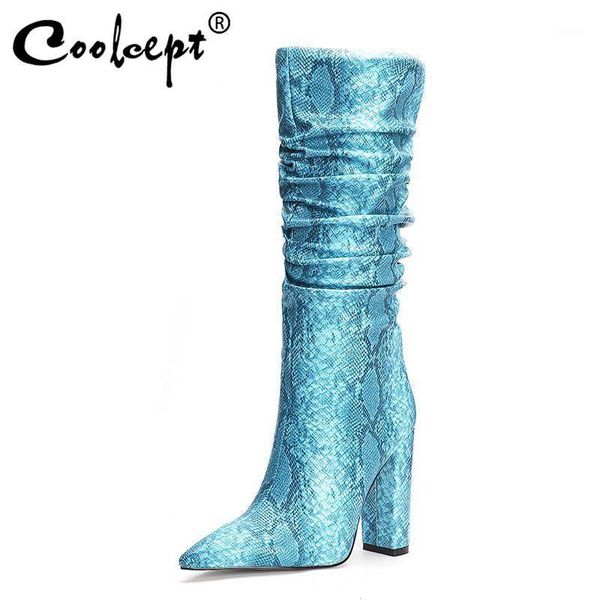 boots coolcept color women mid calf brand fashion snake print pointed toe high heels winter shoes size 34-451, Black
boots coolcept color women mid calf brand fashion snake print pointed toe high heels winter shoes size 34-451, Black