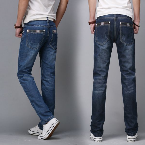 network men's business straight jeans fashionable four seasons mid waist slim men's trousers, Blue
network men's business straight jeans fashionable four seasons mid waist slim men's trousers, Blue