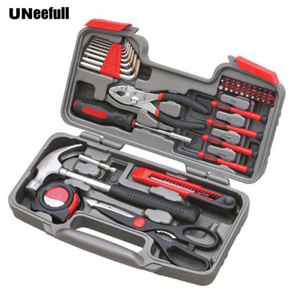 uneefull 39-piece diy household tool set - general household hand tool kit with plastic toolbox storage case
uneefull 39-piece diy household tool set - general household hand tool kit with plastic toolbox storage case
