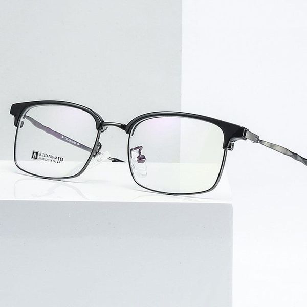 new arrival beta titanium frame glasses men business style full rim eye glasses optical spectacles with spring hinges, Black
new arrival beta titanium frame glasses men business style full rim eye glasses optical spectacles with spring hinges, Black