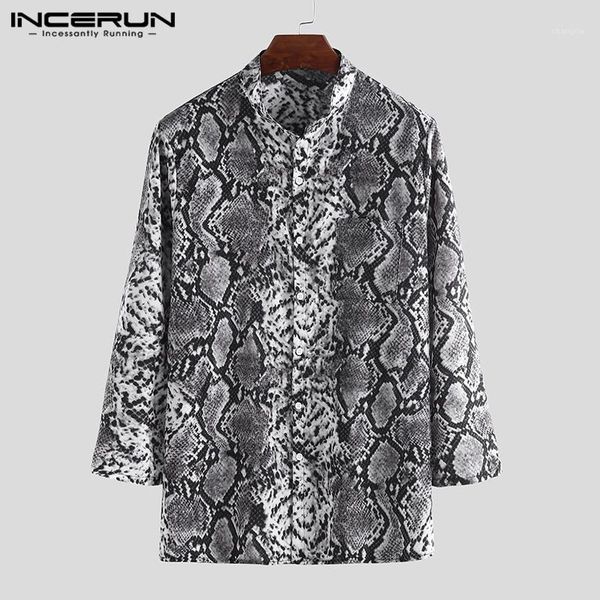 fashion men leopard print long sleeve stand collar shirt casual trend joker comfort baggy button mens blouse streetwear incerun1, White;black
fashion men leopard print long sleeve stand collar shirt casual trend joker comfort baggy button mens blouse streetwear incerun1, White;black