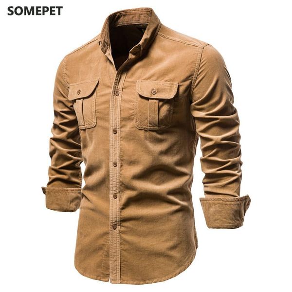 2021 new single breasted 100% cotton men's shirt business casual fashion solid color corduroy men shirts autumn slim shirt men, White;black
2021 new single breasted 100% cotton men's shirt business casual fashion solid color corduroy men shirts autumn slim shirt men, White;black