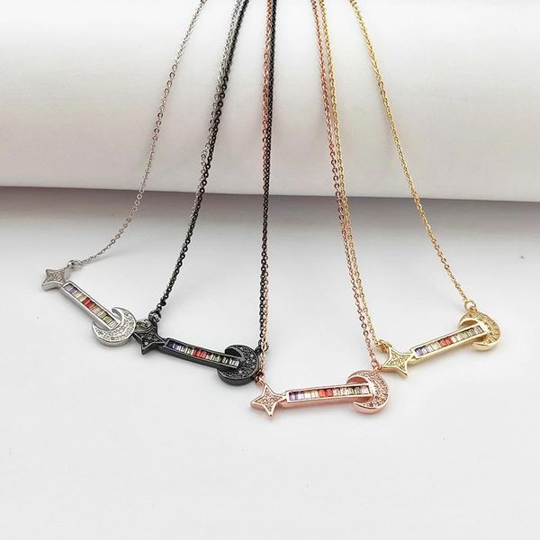 chains 8 pcs micro pave cz crystal the moon & star charms pendants cubic zirconia necklaces fashion female women jewelry 4601, Silver
chains 8 pcs micro pave cz crystal the moon & star charms pendants cubic zirconia necklaces fashion female women jewelry 4601, Silver