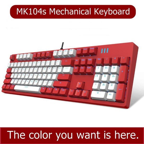 new fl-esport mka104s ergonomic backlit usb wired mechanical gaming keyboard desknote keyboard for home office use
new fl-esport mka104s ergonomic backlit usb wired mechanical gaming keyboard desknote keyboard for home office use