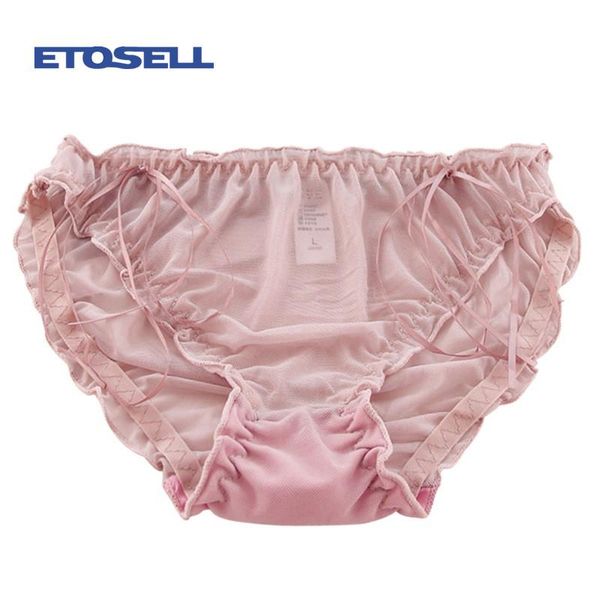 e women solid color ruffles lace-up breathable comfortable mid waist panties, Black;pink
e women solid color ruffles lace-up breathable comfortable mid waist panties, Black;pink