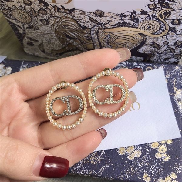 2022 factory online sale home new full diamond earrings style circle size pearl classic earrings women, Golden
2022 factory online sale home new full diamond earrings style circle size pearl classic earrings women, Golden