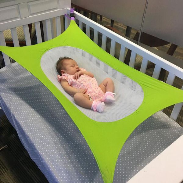 Comfortable Baby Detachable Portable Folding Crib Hammock Newborn Baby Sleeping Bed Kids Room Bed Adjustable Elastic Hammock 130*80cm