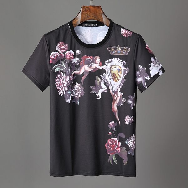 mens shirt clothing fashion crown angel flower printed t-shirt cotton stretch tshirt men w2pa, White;black
mens shirt clothing fashion crown angel flower printed t-shirt cotton stretch tshirt men w2pa, White;black