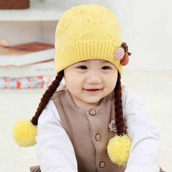 cute kids toddler girls baby winter braid crochet knit hat beanie hairball cap baby winter hat girls cute bonnet enfant, Yellow
cute kids toddler girls baby winter braid crochet knit hat beanie hairball cap baby winter hat girls cute bonnet enfant, Yellow