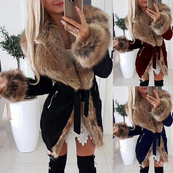 women's wool & blends wepbel long coat plus size jacket clothing winter fur women slim mid-length cotton warm, Black
women's wool & blends wepbel long coat plus size jacket clothing winter fur women slim mid-length cotton warm, Black