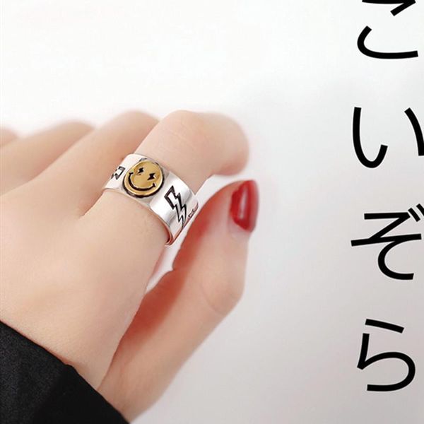 smiling face thai silver color ring gold silver open finger ring for women men jewelry gifts s-r611, Golden;silver
smiling face thai silver color ring gold silver open finger ring for women men jewelry gifts s-r611, Golden;silver