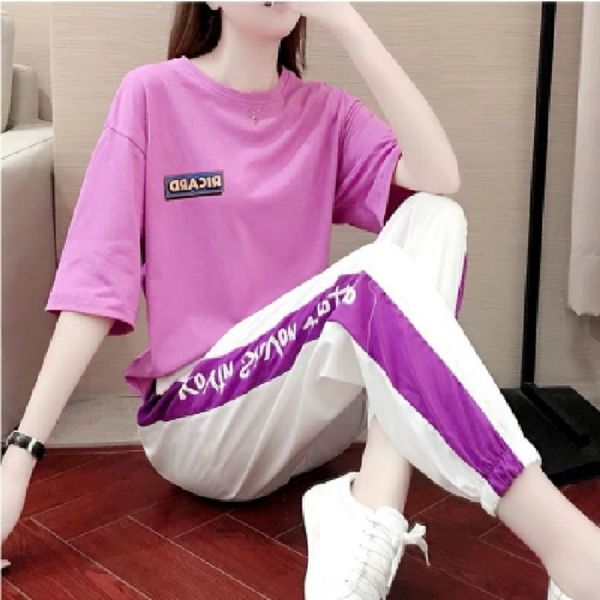 summer two-piece 2020 new bundles foot ankle-length harem t-shirt pantspants and trousers pants short-sleeved t-shirt sportswoman set women, Gray
summer two-piece 2020 new bundles foot ankle-length harem t-shirt pantspants and trousers pants short-sleeved t-shirt sportswoman set women, Gray