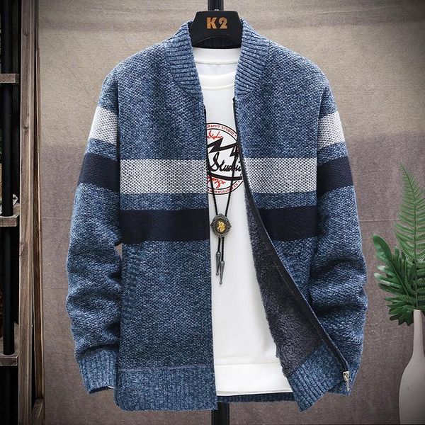 men's sweaters men cardigan 2021 spring slim sweater mens streetwear thick warm coat knitted baseball collar jackets, White;black
men's sweaters men cardigan 2021 spring slim sweater mens streetwear thick warm coat knitted baseball collar jackets, White;black
