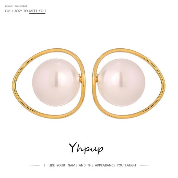 stud yhpup elegant large bright imitation pearl earrings temperament geometric copper jewelry aros mujer oreja gift, Golden;silver
stud yhpup elegant large bright imitation pearl earrings temperament geometric copper jewelry aros mujer oreja gift, Golden;silver