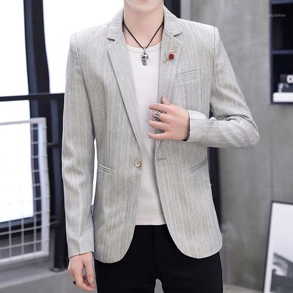casual blazer men jackets black gray white 2021 new summer fashion young clothing slim fit mens suit coat sale1, White;black
casual blazer men jackets black gray white 2021 new summer fashion young clothing slim fit mens suit coat sale1, White;black