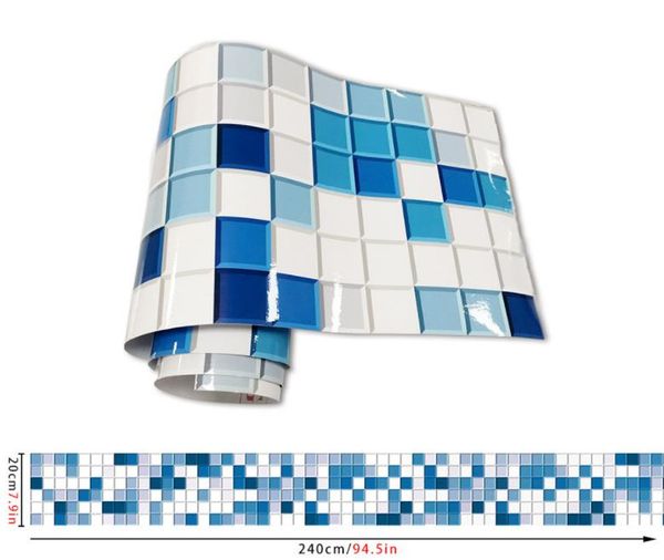 20cm*240cmmosaic wall stickers waterproof heat resistance self-adhensive anti oil removable waterproof cover up square mosaic white and blue
20cm*240cmmosaic wall stickers waterproof heat resistance self-adhensive anti oil removable waterproof cover up square mosaic white and blue