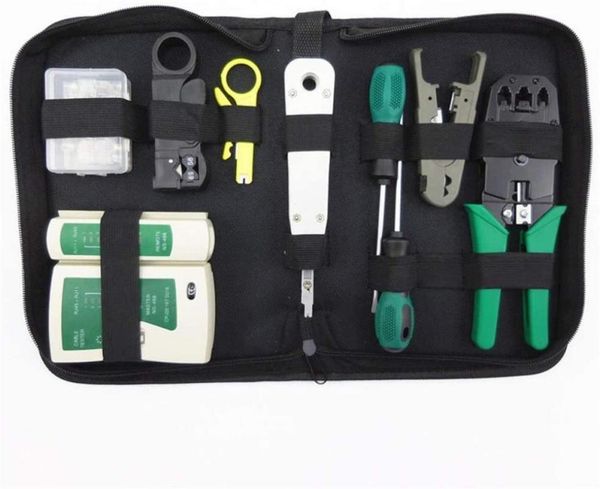 14Pcs/Kit Network Repair Tool Kit RJ45 RJ11 RJ12 Cat5 Network LAN Cable Tester RJ45 Crimper Crimping Pliers Tools
14Pcs/Kit Network Repair Tool Kit RJ45 RJ11 RJ12 Cat5 Network LAN Cable Tester RJ45 Crimper Crimping Pliers Tools