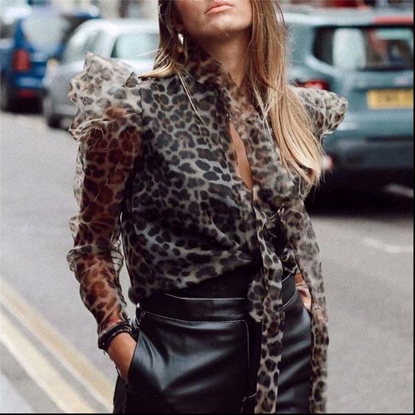 stylish organza leopard print women blouse long sleeve animal pattern bow tie cute shirts female see through blusas, White
stylish organza leopard print women blouse long sleeve animal pattern bow tie cute shirts female see through blusas, White