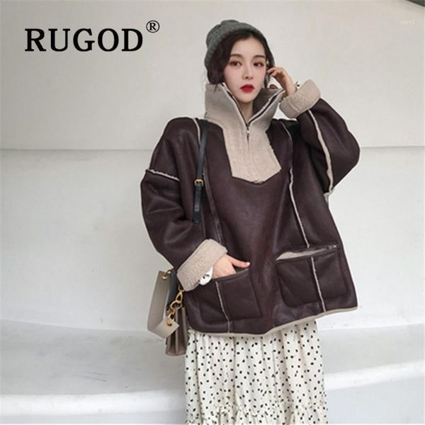 rugod women 's coat korean style vinatge long sleeve fur loose outwear 2020 casual lady 2020 coats thick winter1, Black
rugod women 's coat korean style vinatge long sleeve fur loose outwear 2020 casual lady 2020 coats thick winter1, Black