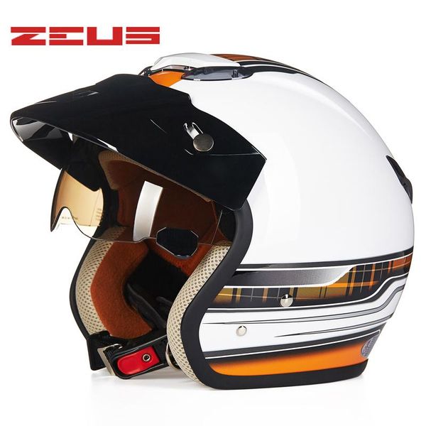 zeus 382 motorcycle helmet opened 3 / 4, retro cross-country motorcycle helmet, safety helmet
zeus 382 motorcycle helmet opened 3 / 4, retro cross-country motorcycle helmet, safety helmet