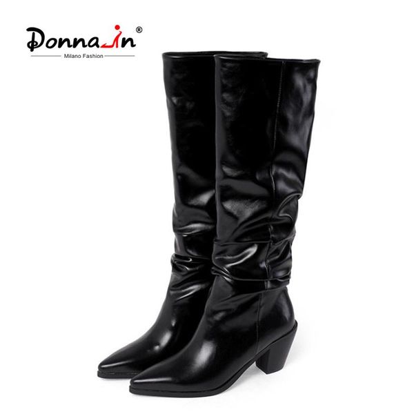 donna-in 2020 new pleated long women boots winter high heel thick heel western under the knee boot female shoes large size, Black
donna-in 2020 new pleated long women boots winter high heel thick heel western under the knee boot female shoes large size, Black