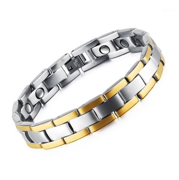 man healing magnetic bracelet men 316l stainless steel health care elements gold silver color bracelets & bangles1, Black
man healing magnetic bracelet men 316l stainless steel health care elements gold silver color bracelets & bangles1, Black