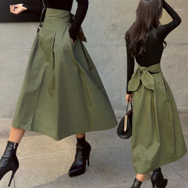 army green skirt 2020 spring and autumn a-line skirt umbrella super fire bowknot large sleeve slim tunic long1, Black
army green skirt 2020 spring and autumn a-line skirt umbrella super fire bowknot large sleeve slim tunic long1, Black