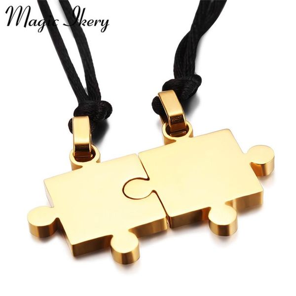 magic ikery couples stainless steel smooth puzzle pendant lover necklaces for men women 4 colors selection jmn047, Silver
magic ikery couples stainless steel smooth puzzle pendant lover necklaces for men women 4 colors selection jmn047, Silver