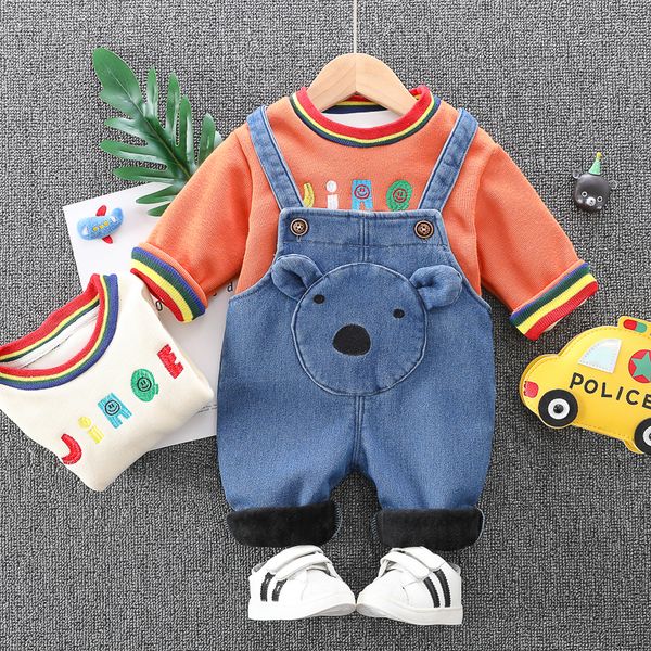 kid girl boy clothes toddler tracksuit winter thickened 2 pieces costume for baby clothing plus velvet suit 1021, White
kid girl boy clothes toddler tracksuit winter thickened 2 pieces costume for baby clothing plus velvet suit 1021, White