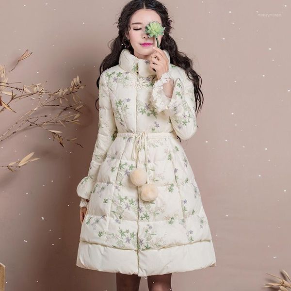 women's down & parkas winter coat women warm thicken lace embroidered jacket female slim elegant vintage white duck long coats1, Black
women's down & parkas winter coat women warm thicken lace embroidered jacket female slim elegant vintage white duck long coats1, Black