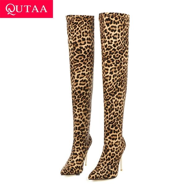 qutaa leopard thin high heel pointed toe over the knee high boot winter scrub pu leather slip on women shoes size34-43 t200425, Black
qutaa leopard thin high heel pointed toe over the knee high boot winter scrub pu leather slip on women shoes size34-43 t200425, Black