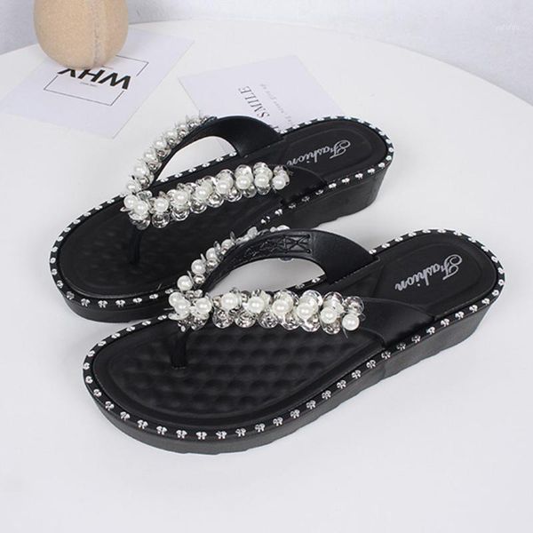 sagace 2020 new women summer platform shoes women pearl wedges high heel woman outdoor beach flip flops slippers sandals female1, Black
sagace 2020 new women summer platform shoes women pearl wedges high heel woman outdoor beach flip flops slippers sandals female1, Black