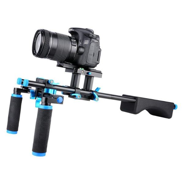 yelangu d202 portable filmmaker with camera/camcorder mount slider soft rubber shoulder pad and dual-hand handgrip for all dsrl
yelangu d202 portable filmmaker with camera/camcorder mount slider soft rubber shoulder pad and dual-hand handgrip for all dsrl